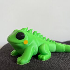 Iguana 3D articulable vista lateral.