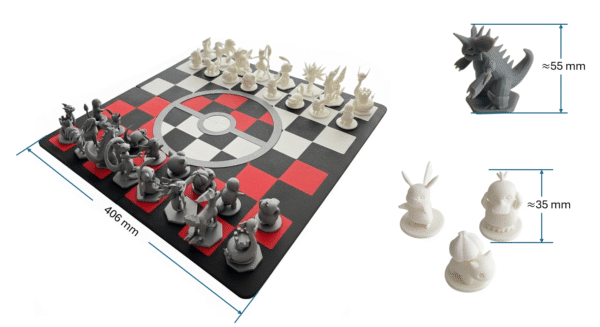 Ajedrez 3D temático de Pokemon