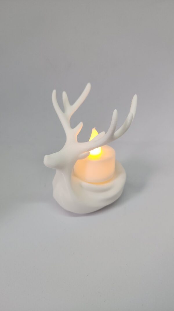 Venado decorativo navideño soporte de vela