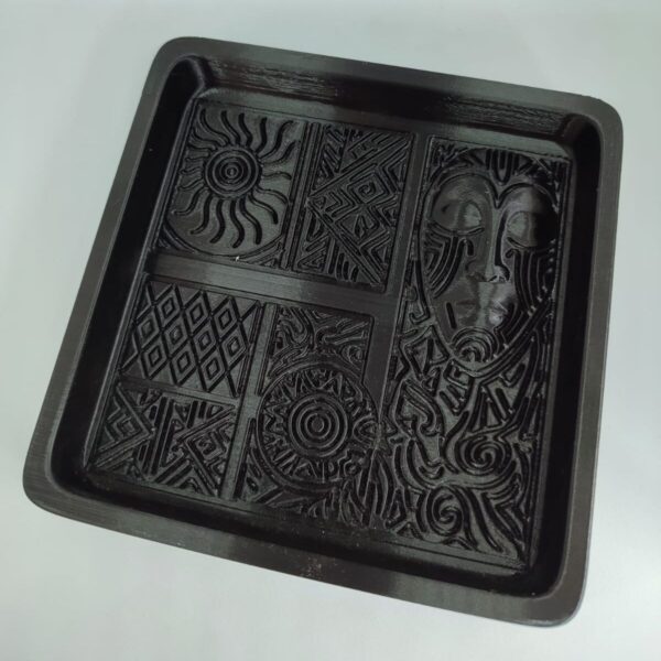 organizador de joyas negro con diseño