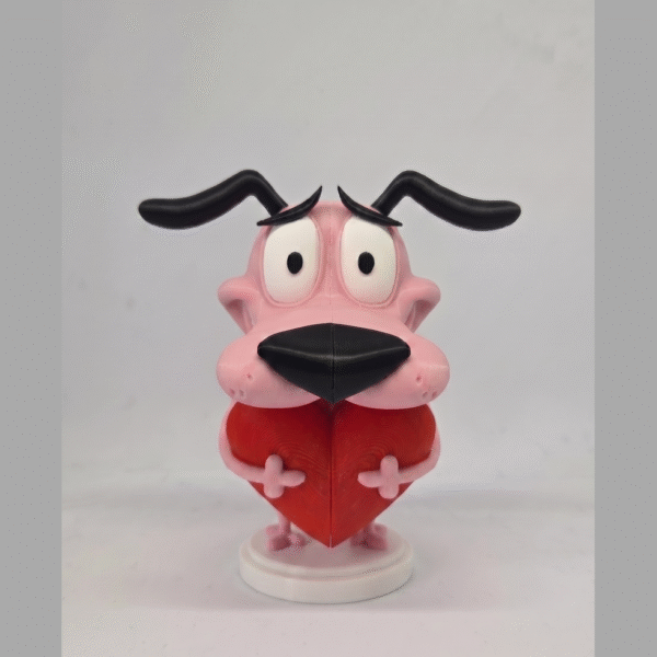 Coraje el Perro Cobarde figura detalle Figura Coraje el Perro Cobarde detalle del corazon