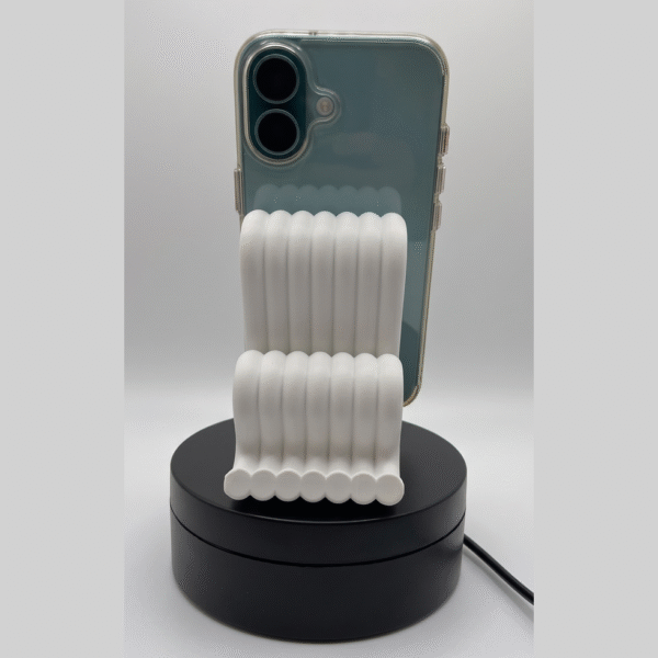 Vista superior del holder para celular impreso 3D