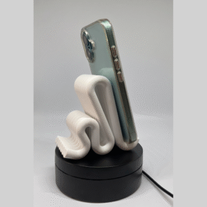 Holder para celular impreso en 3D diseno serpenteante