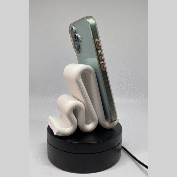 Holder para celular impreso en 3D diseno serpenteante