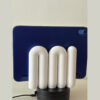 Soporte tablet vista frontal Soporte tablet escritorio vista frontal acabado blanco
