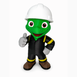 Figura mascota iguana de seguridad - ModelIQ 3D Figura mascota iguana de seguridad - ModelIQ 3D