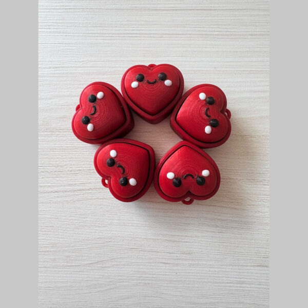 Clicker Corazon Antiestres Fidget Llavero Impreso 3d