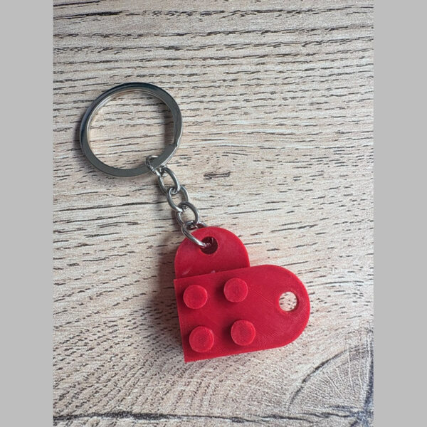 Llavero Corazon Ladrillo Bloque Armable Impreso 3d