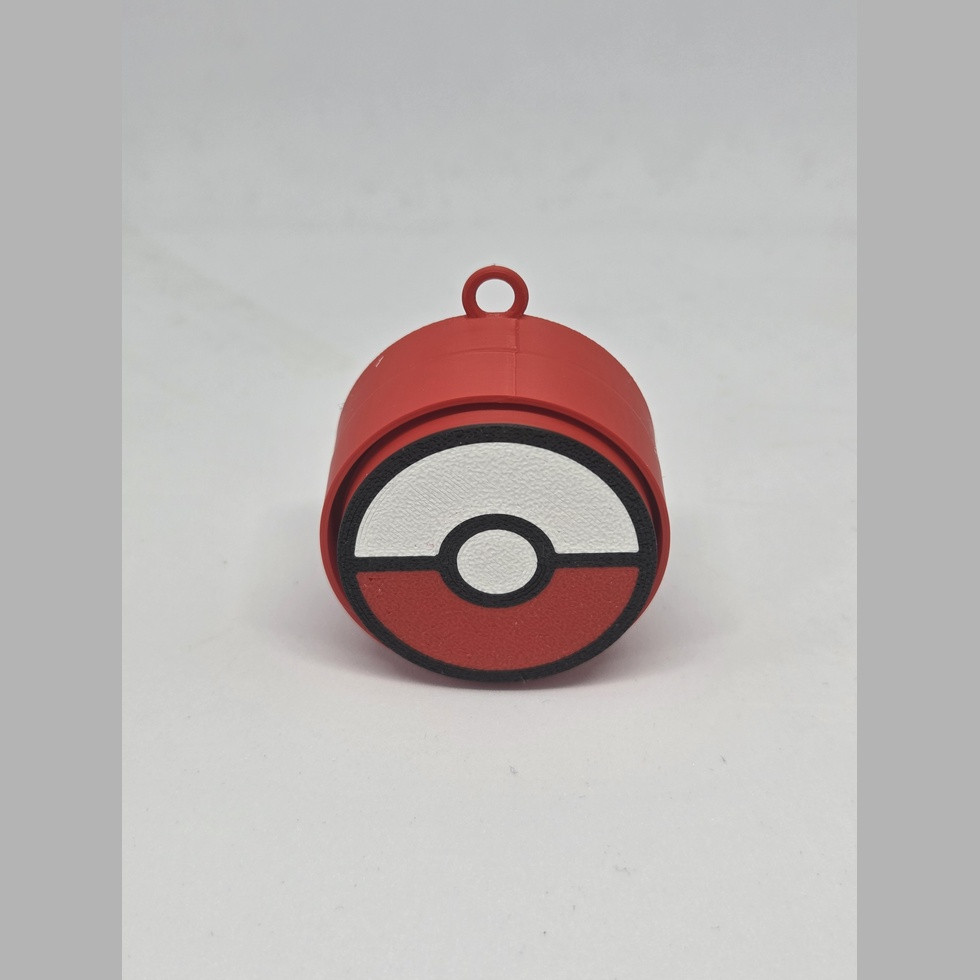 Clicker antiestrés Pokébola impreso en 3D
