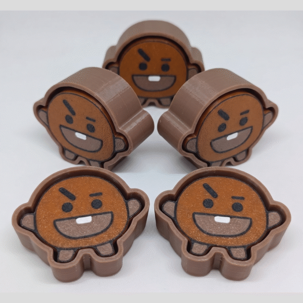 Clicker Shooky BT21 antiestres fidget impreso en 3D - ModelIQ 3D Clicker Shooky BT21 antiestres fidget impreso en 3D - ModelIQ 3D