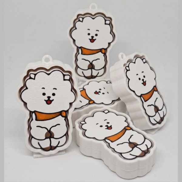 Clicker RJ BT21 antiestres fidget llavero impreso en 3D - ModelIQ 3D Clicker RJ BT21 antiestres fidget llavero impreso en 3D - ModelIQ 3D