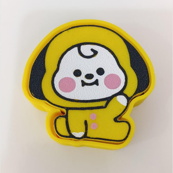 Clicker Chimmy BT21 antiestres fidget impreso en 3D - ModelIQ 3D