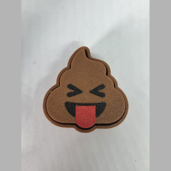 Clicker Emoji Caca Popo Antiestres Fidget Impreso 3d