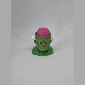 Clicker Frankenstein con cerebro de Halloween antiestres fidget impreso en 3D - ModelIQ 3D