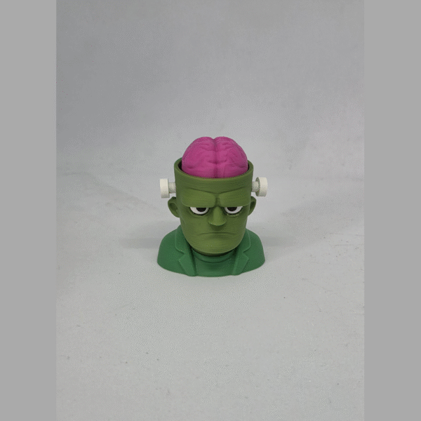 Clicker Frankenstein con cerebro de Halloween antiestres fidget impreso en 3D - ModelIQ 3D Clicker Frankenstein con cerebro de Halloween antiestres fidget impreso en 3D - ModelIQ 3D