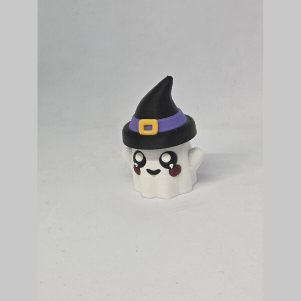 Clicker fantasma brujo con sombrero de bruja de Halloween antiestres fidget impreso en 3D - ModelIQ 3D Clicker fantasma brujo con sombrero de bruja de Halloween antiestres fidget impreso en 3D - ModelIQ 3D