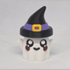 Clicker fantasma brujo con sombrero de bruja de Halloween antiestres fidget impreso en 3D - ModelIQ 3D Clicker fantasma brujo con sombrero de bruja de Halloween antiestres fidget impreso en 3D - ModelIQ 3D