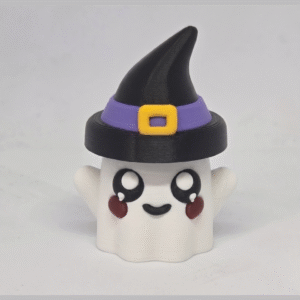 Clicker fantasma brujo con sombrero de bruja de Halloween antiestres fidget impreso en 3D - ModelIQ 3D