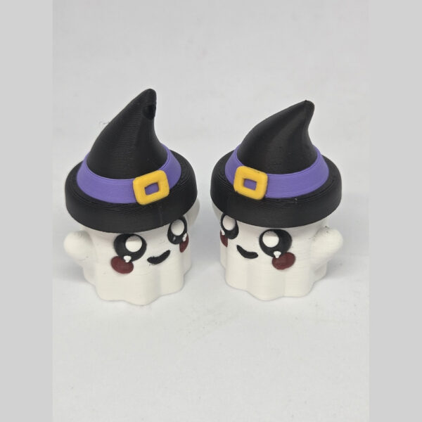 Clicker fantasma brujo con sombrero de bruja de Halloween antiestres fidget impreso en 3D - ModelIQ 3D Clicker fantasma brujo con sombrero de bruja de Halloween antiestres fidget impreso en 3D - ModelIQ 3D