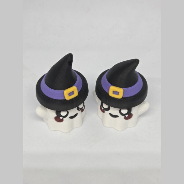 Clicker fantasma brujo con sombrero de bruja de Halloween antiestres fidget impreso en 3D - ModelIQ 3D Clicker fantasma brujo con sombrero de bruja de Halloween antiestres fidget impreso en 3D - ModelIQ 3D