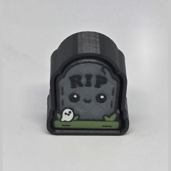 Clicker antiestres de lapida RIP de Halloween impreso en 3D