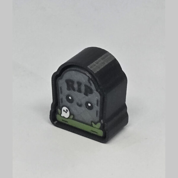 Clicker antiestres de lapida RIP de Halloween impreso en 3D