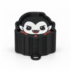 Clicker antiestres de vampiro de Halloween con argolla para llavero impreso en 3D