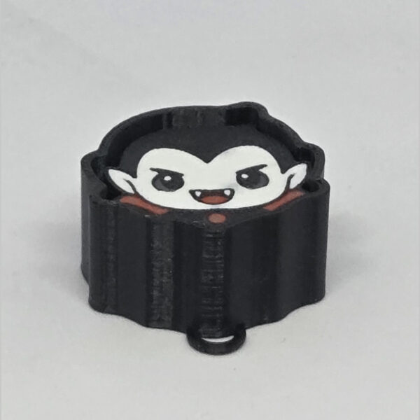 Clicker antiestres de vampiro de Halloween con argolla para llavero impreso en 3D