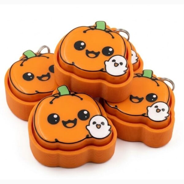 Clicker calabaza fantasma Halloween antiestres impreso en 3D - ModelIQ 3D