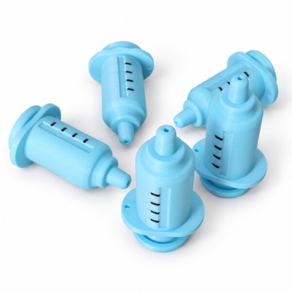 Varios clickers jeringa antiestres impresos en 3D